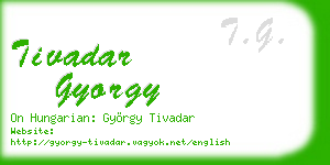 tivadar gyorgy business card